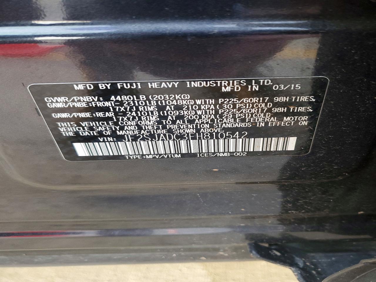2015 SUBARU FORESTER 2.5I PREMIUM photo 13
