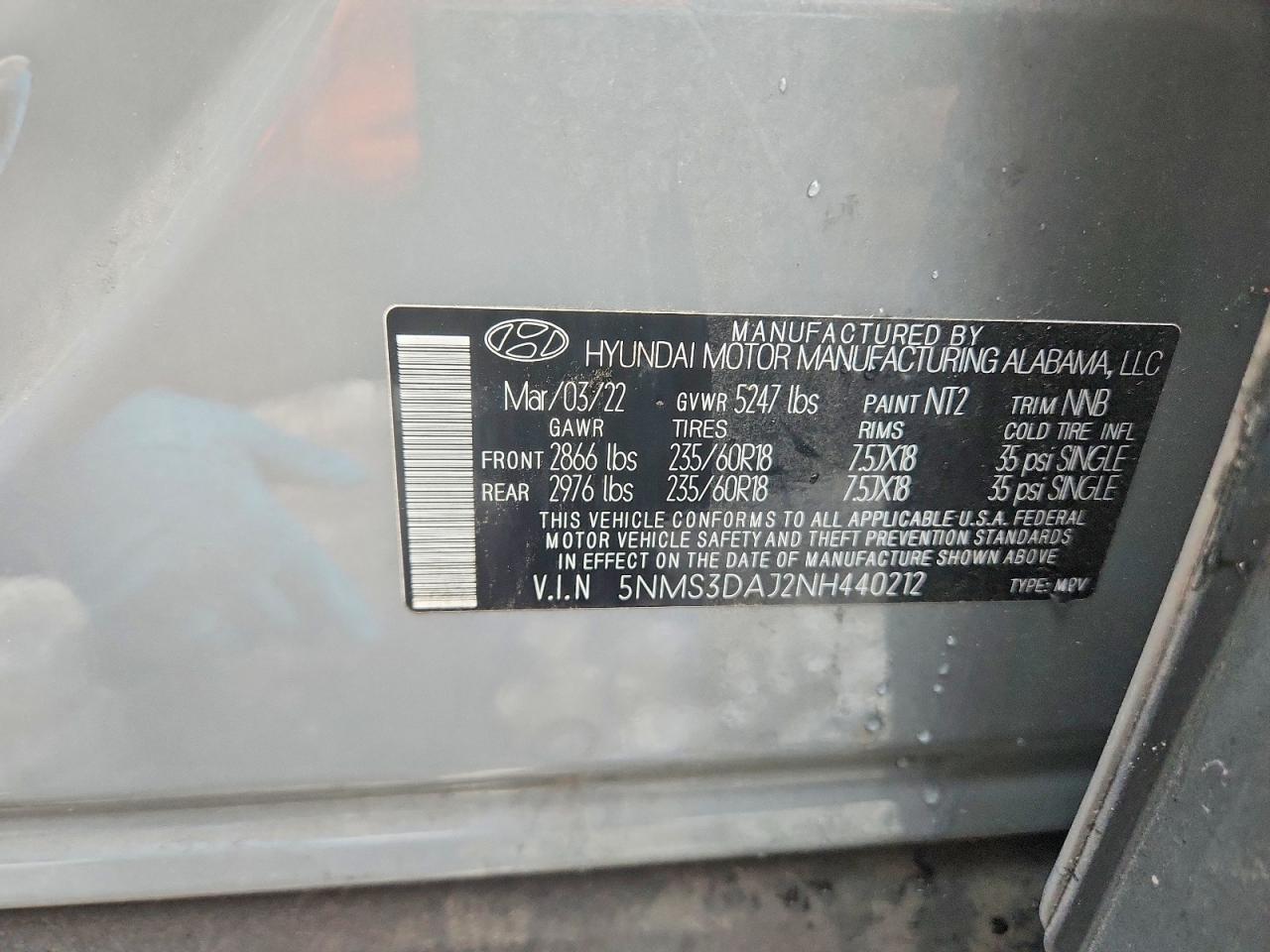 2022 HYUNDAI SANTA FE SEL photo 13