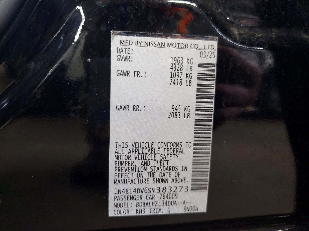 2025 NISSAN ALTIMA SV photo 12