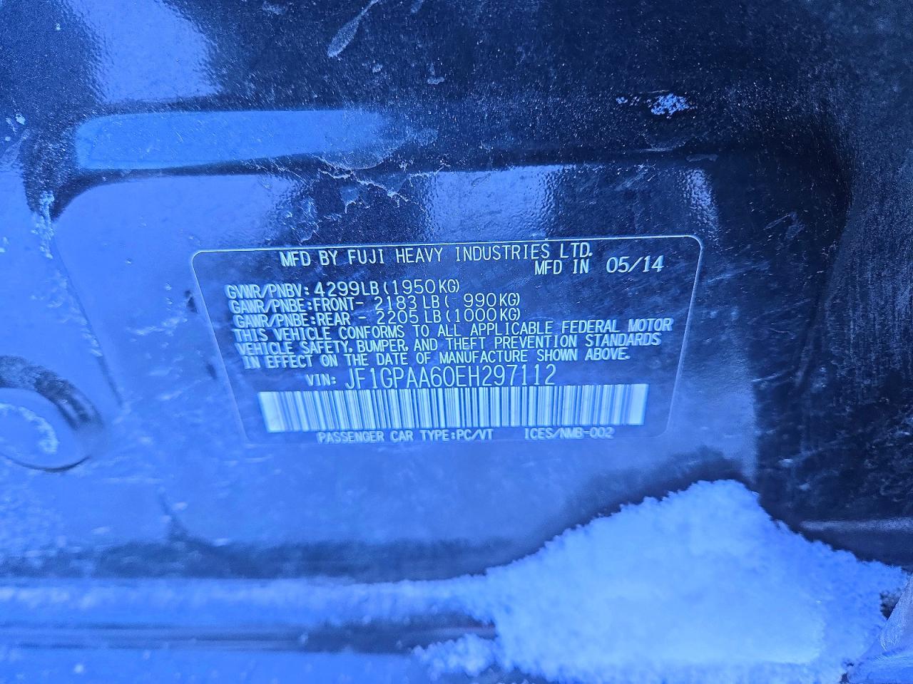 2014 SUBARU IMPREZA photo 12