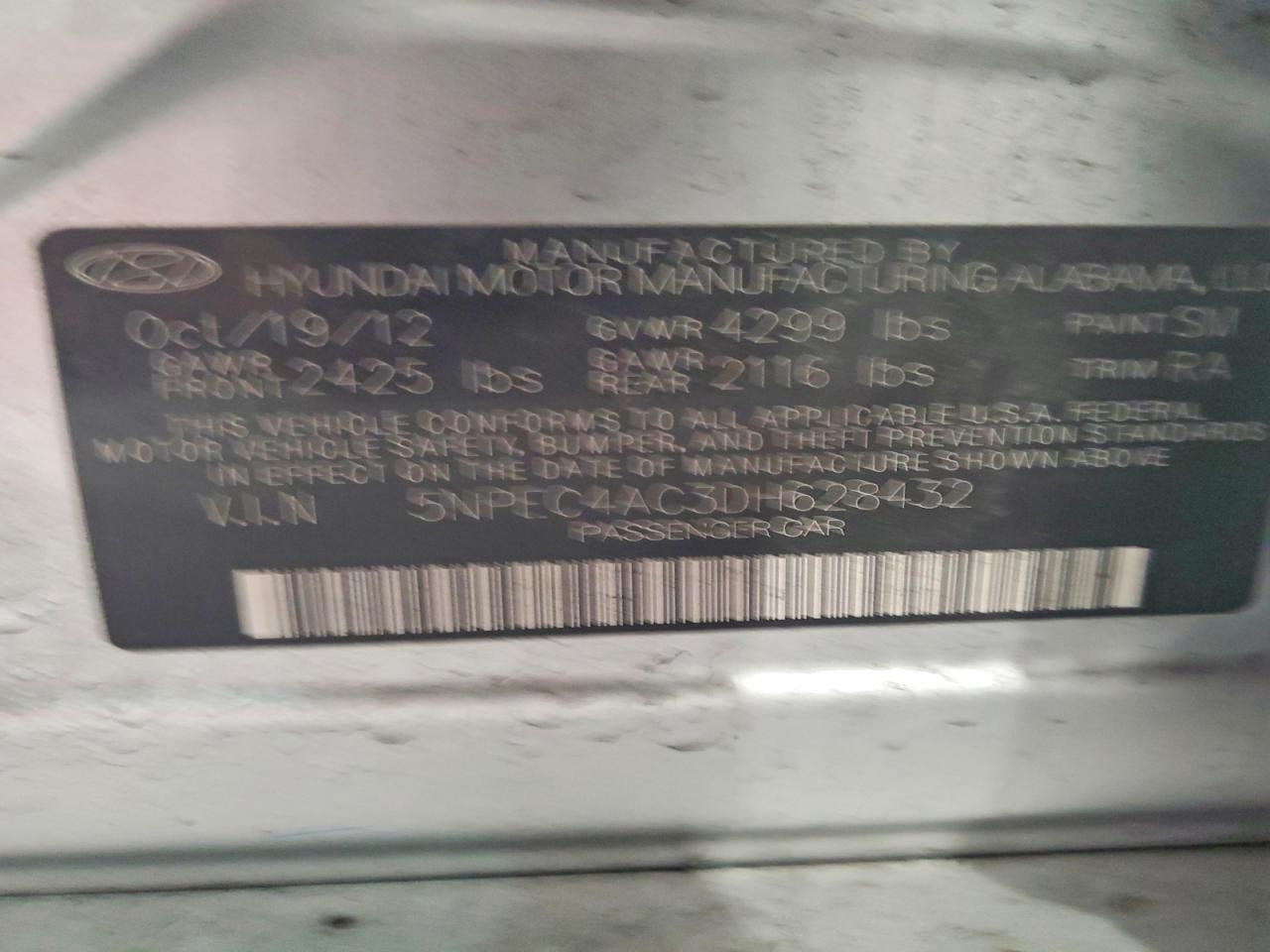 2013 HYUNDAI SONATA SE photo 12