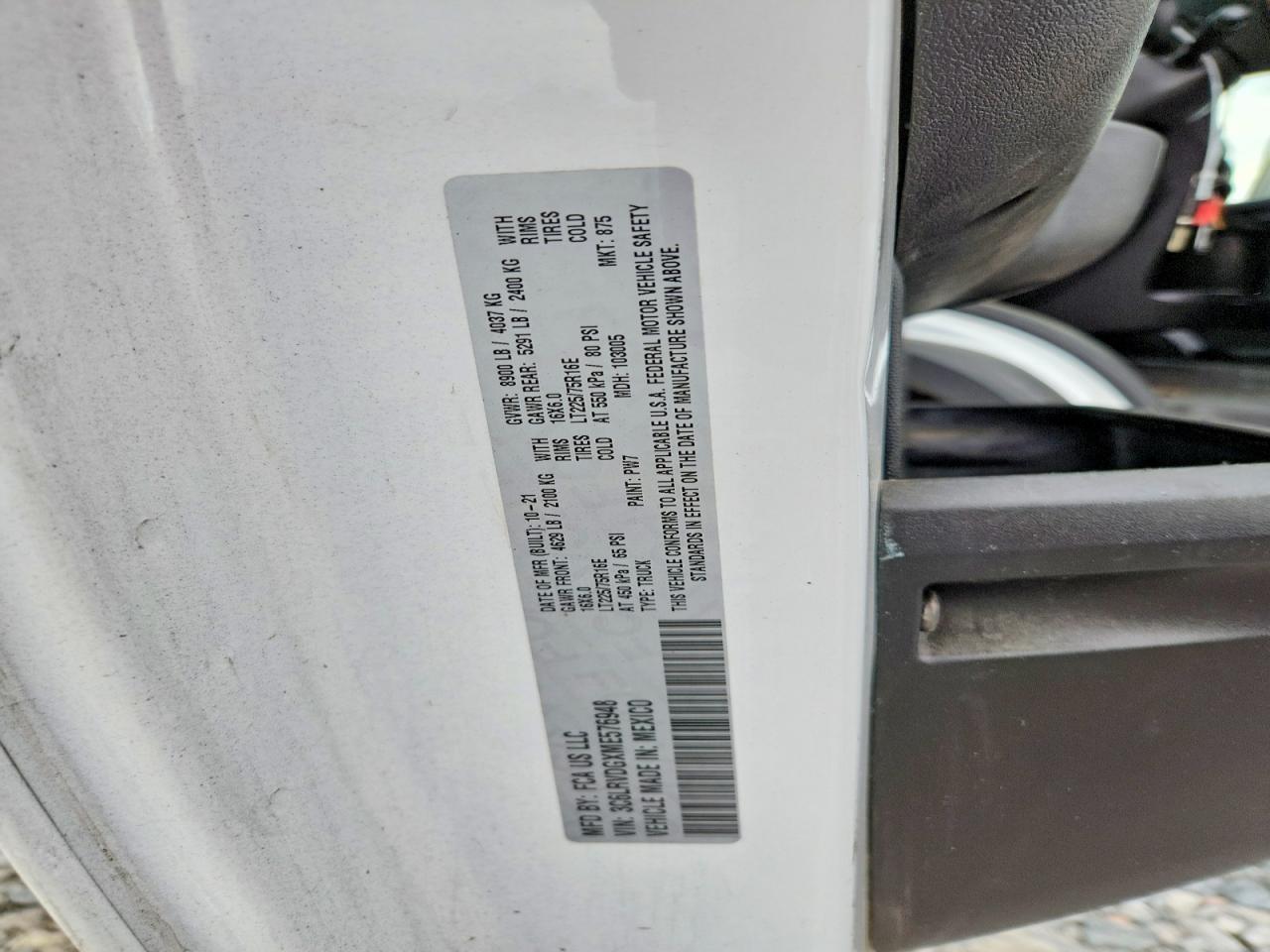 2021 RAM PROMASTER 2500 DELIVERY VAN photo 13