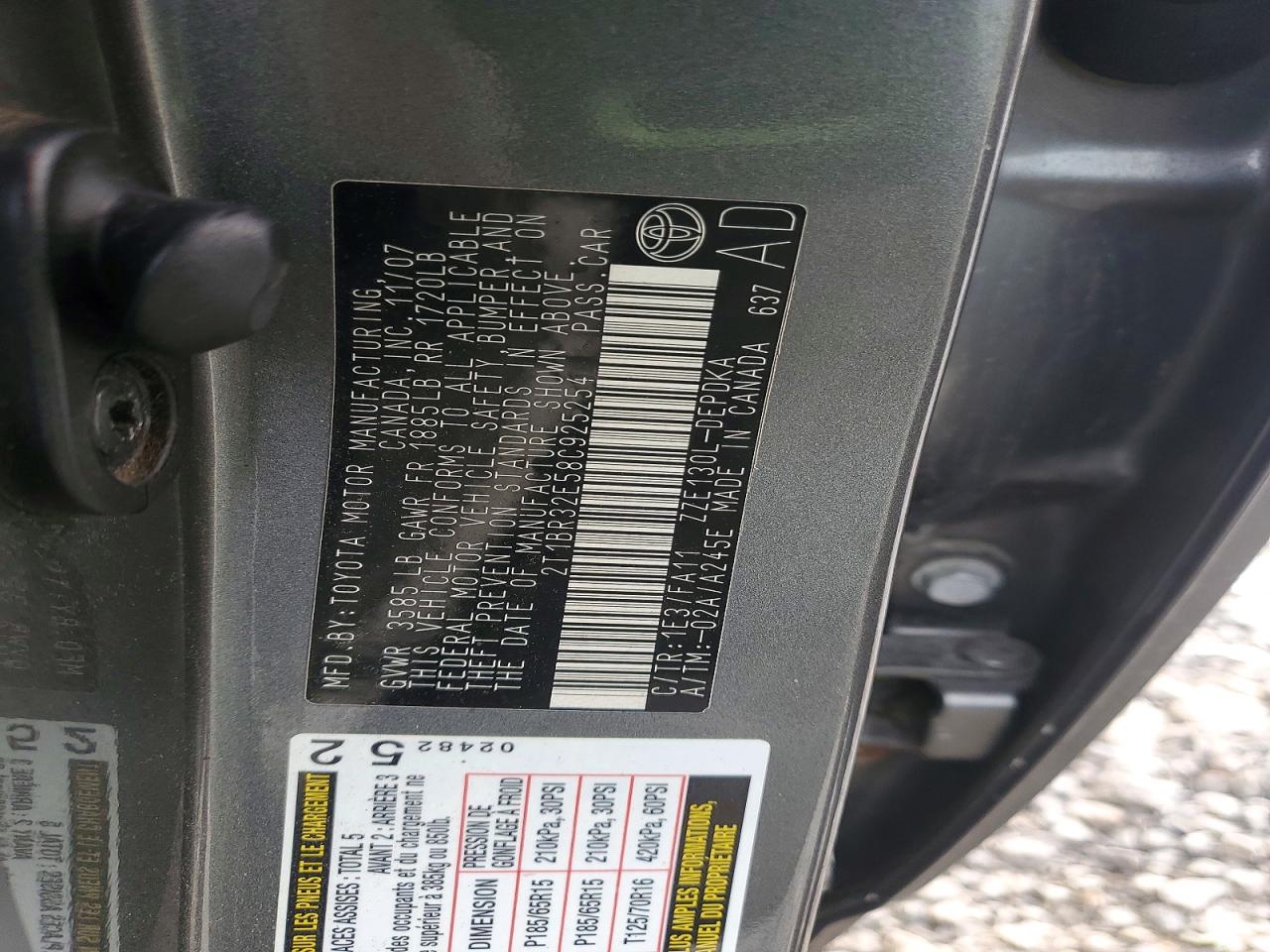 2008 TOYOTA COROLLA CE photo 23