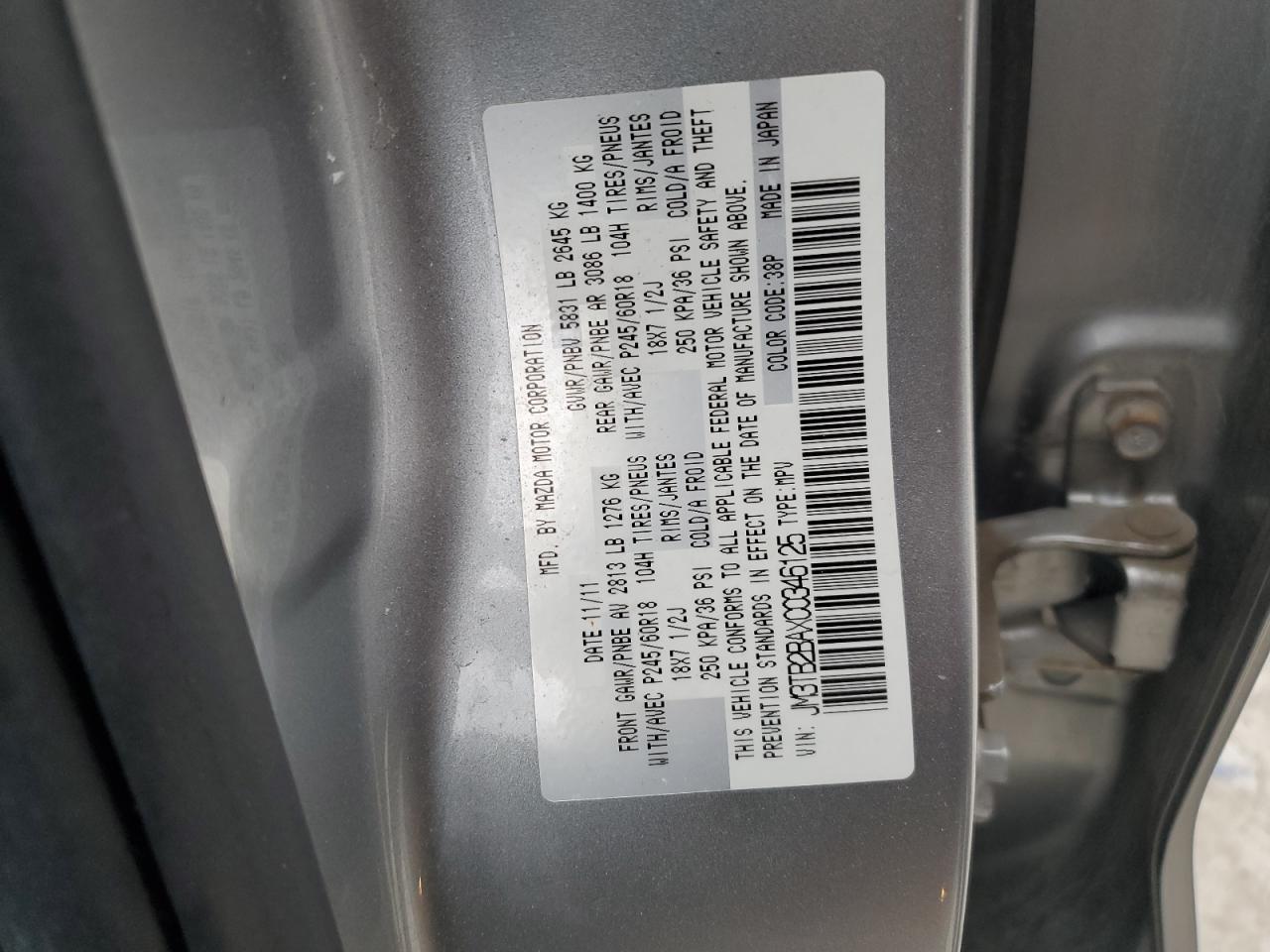 2012 MAZDA CX-9 photo 13