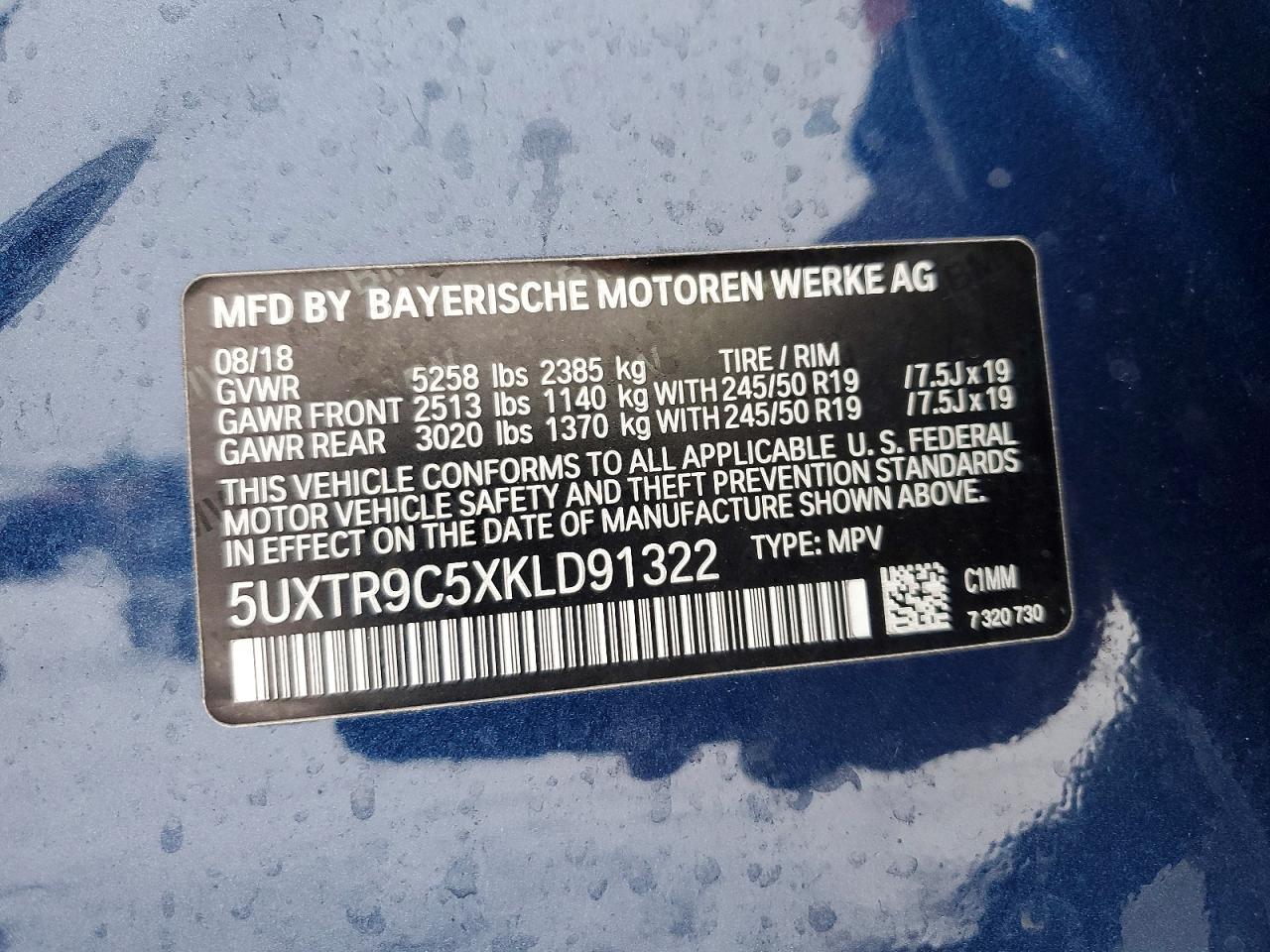 2019 BMW X3 XDRIVE30I photo 13