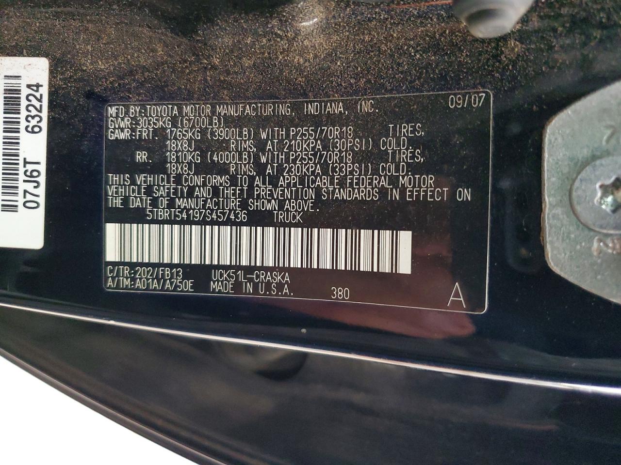 2007 TOYOTA TUNDRA DOUBLE CAB SR5 photo 12