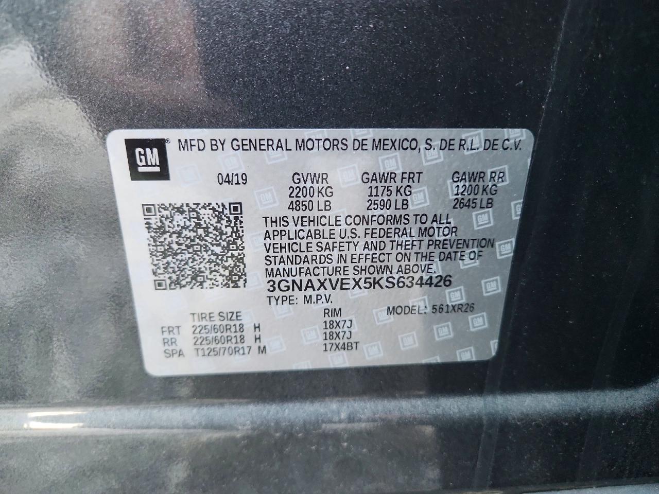 2019 CHEVROLET EQUINOX LT photo 12