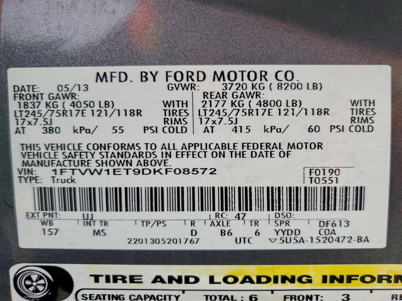 2013 FORD F150 SUPERCREW photo 12