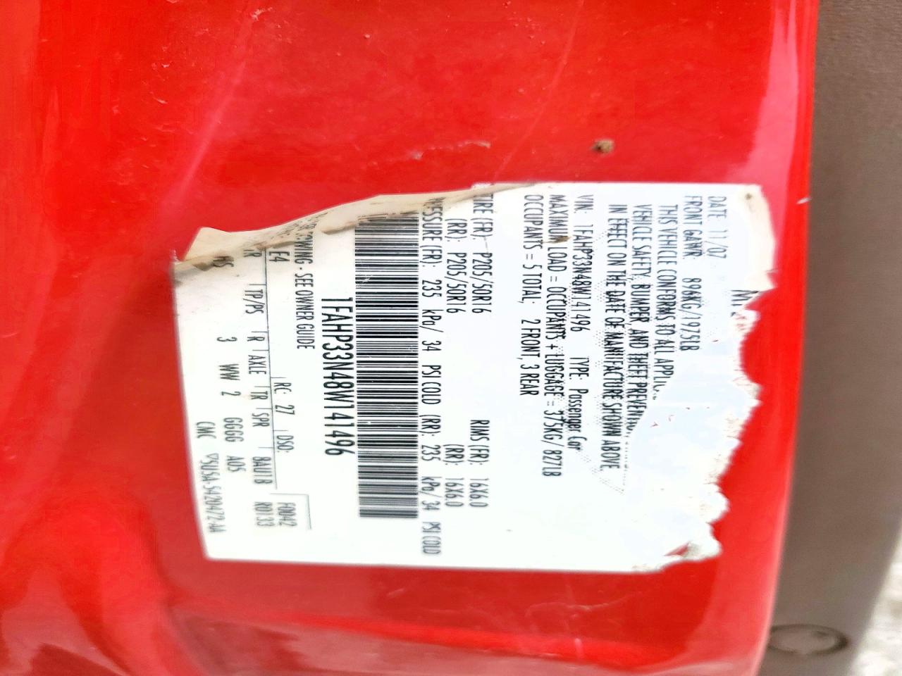 2008 FORD FOCUS SE photo 12