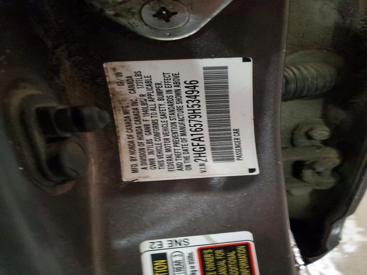 2009 HONDA CIVIC LX photo 12