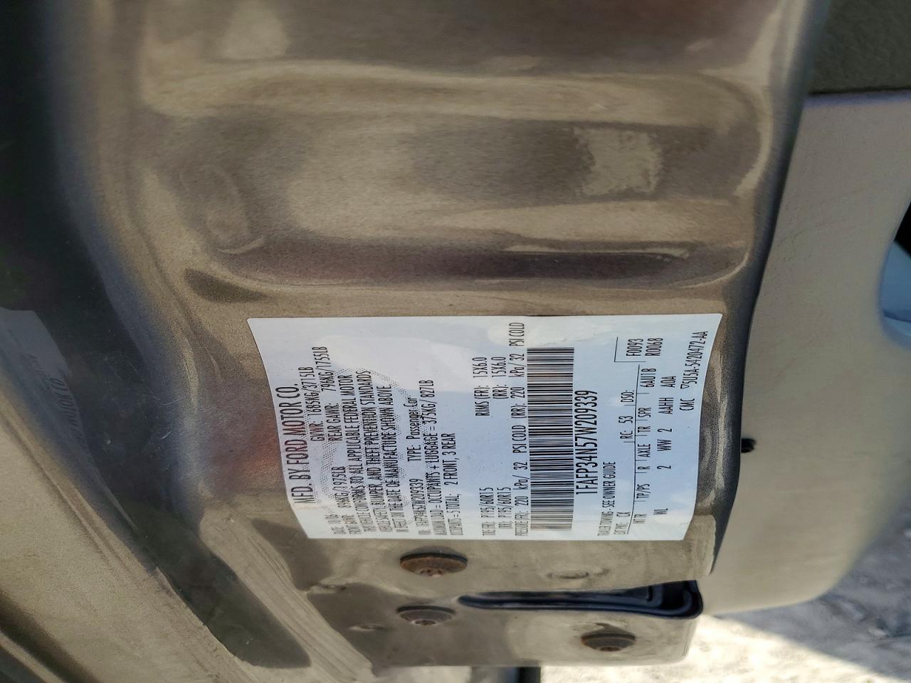 2007 FORD FOCUS ZX4 photo 12