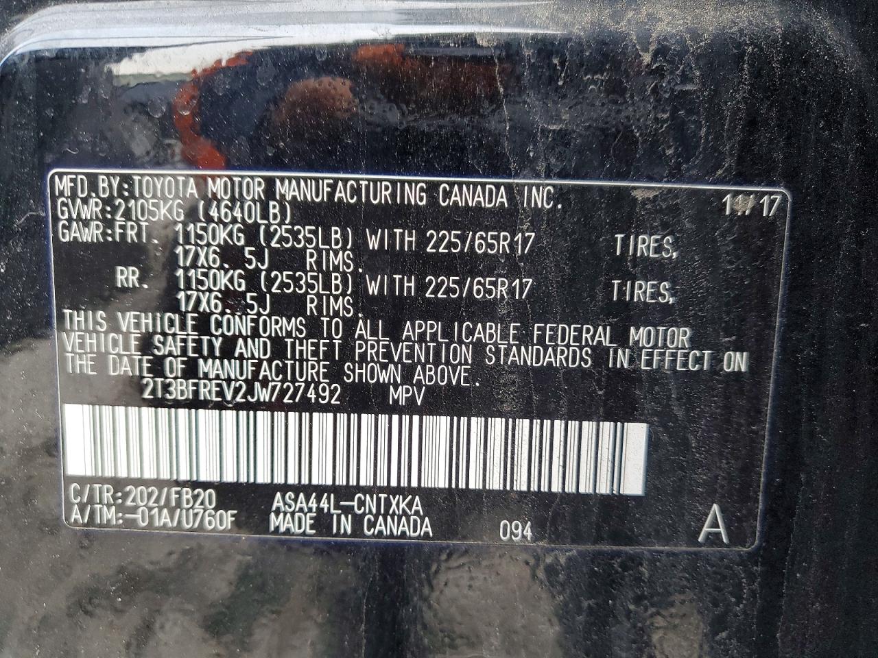 2018 TOYOTA RAV4 LE photo 14