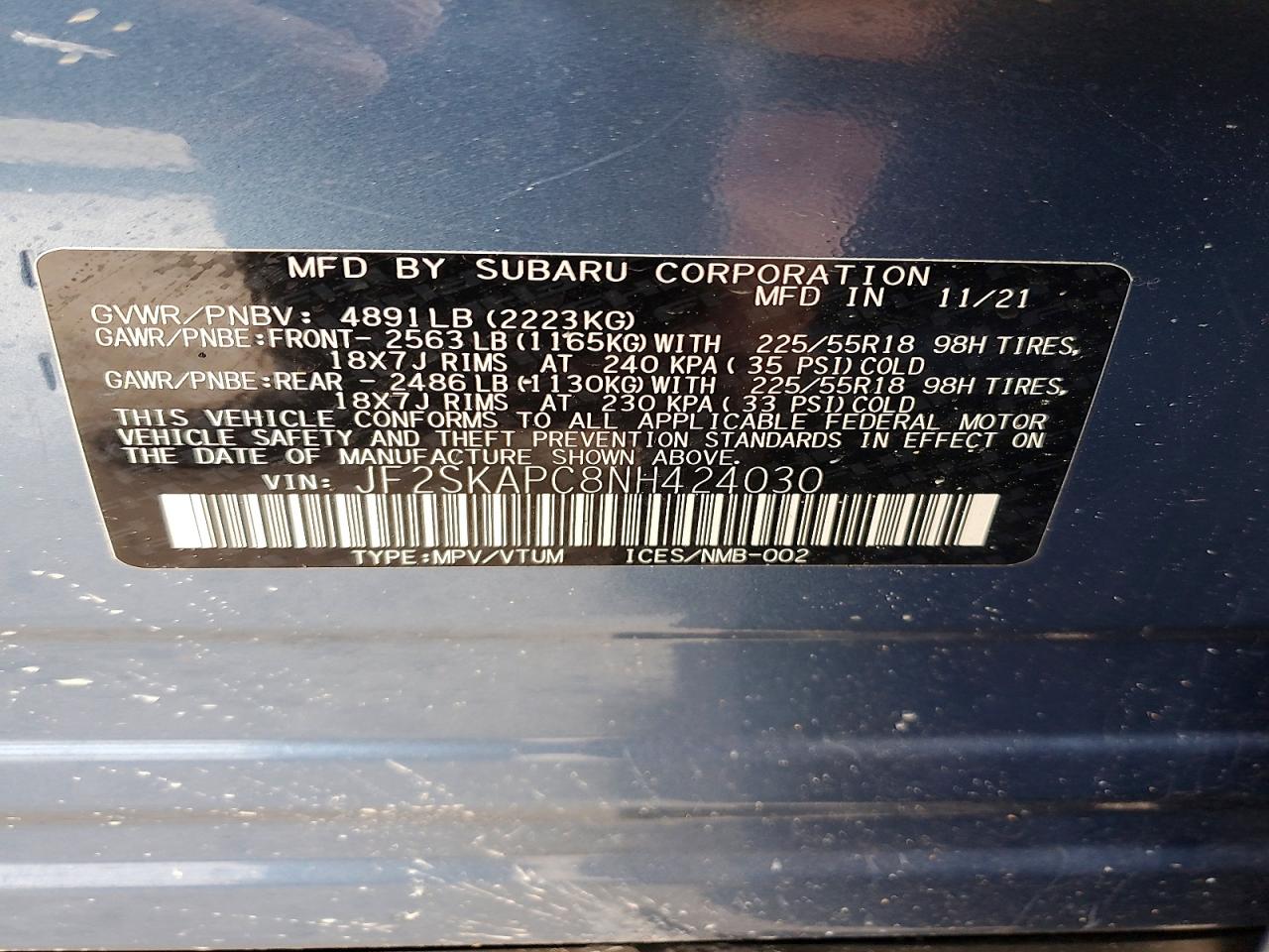 2022 SUBARU FORESTER LIMITED photo 13