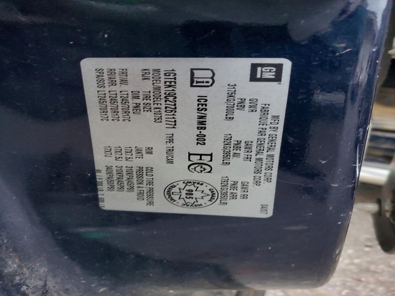 2007 GMC NEW SIERRA K1500 photo 12