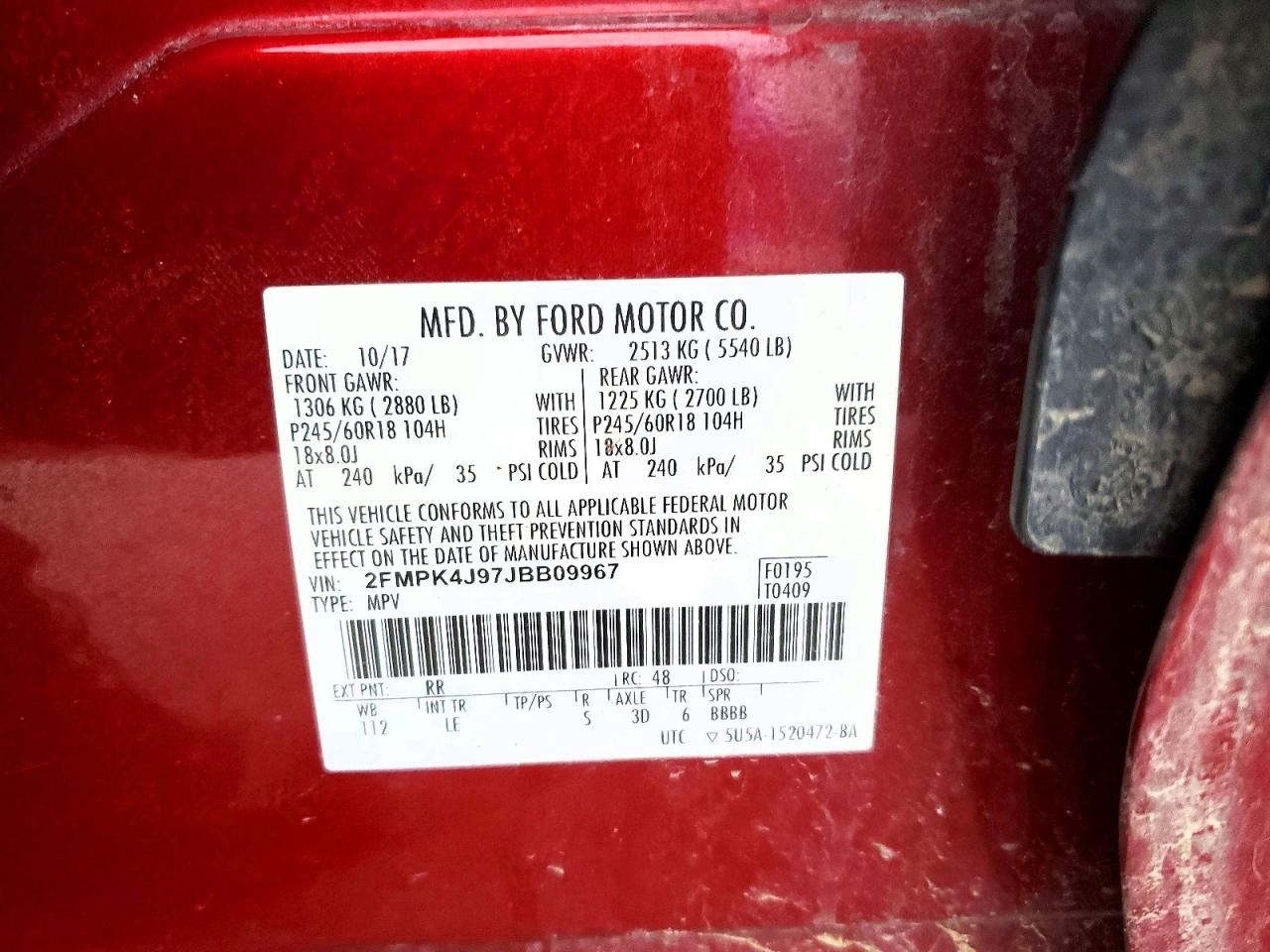 2018 FORD EDGE SEL photo 13