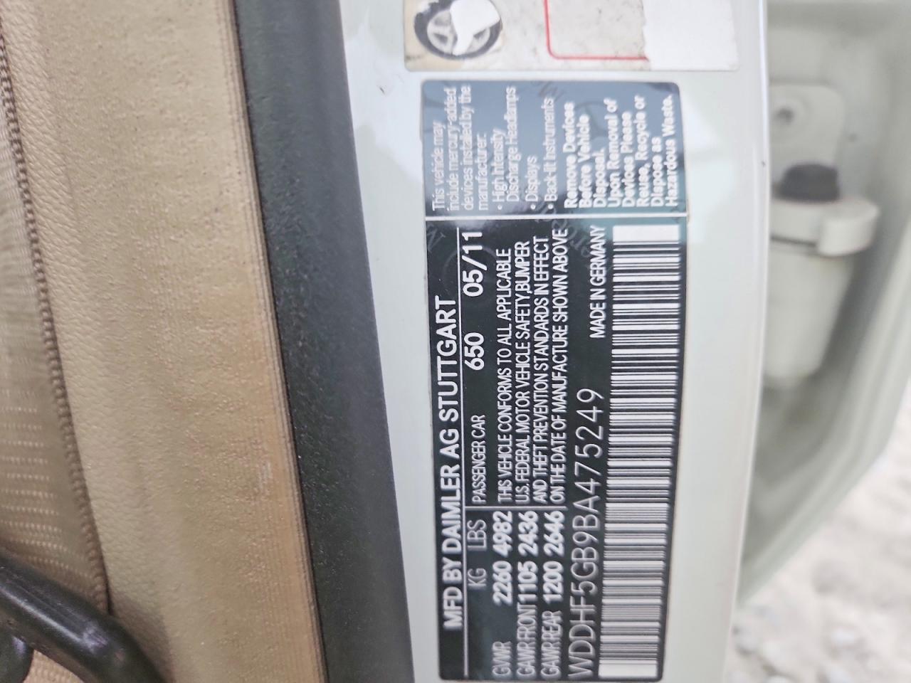 2011 MERCEDES-BENZ E 350 photo 12