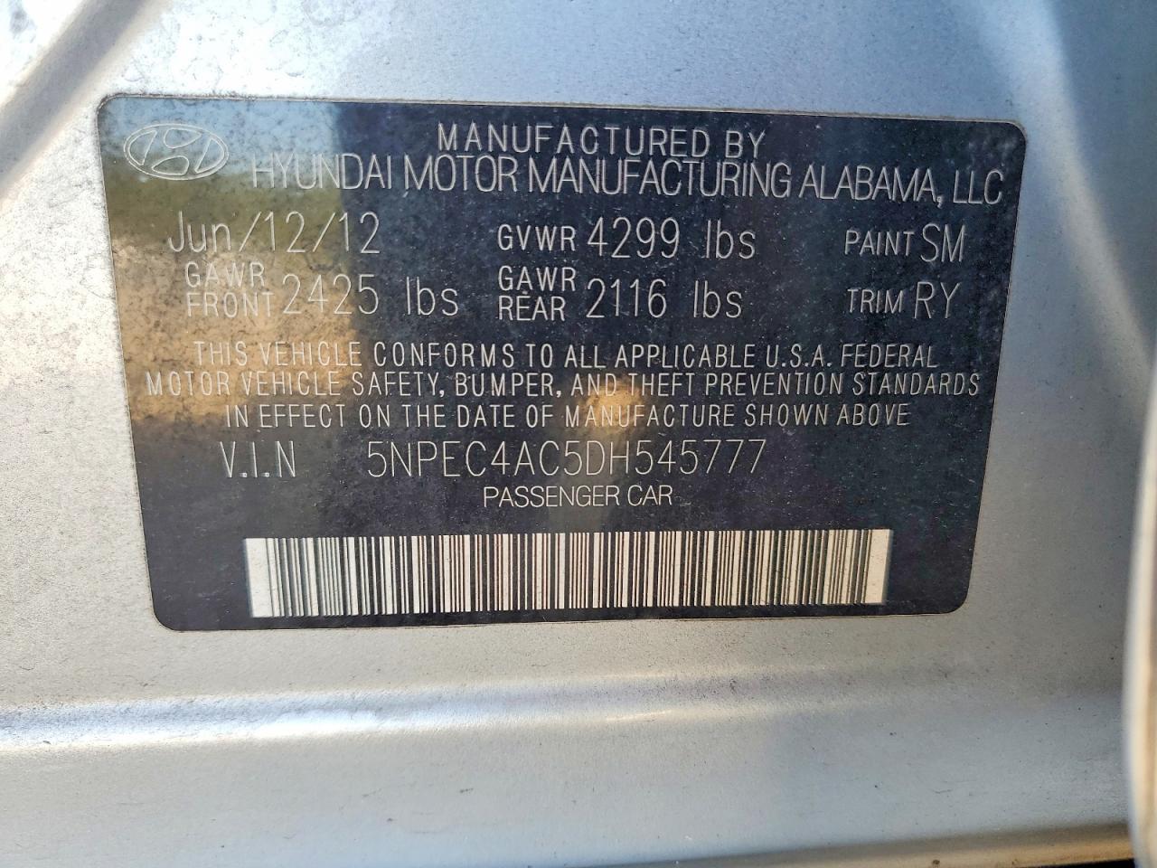2013 HYUNDAI SONATA photo 23