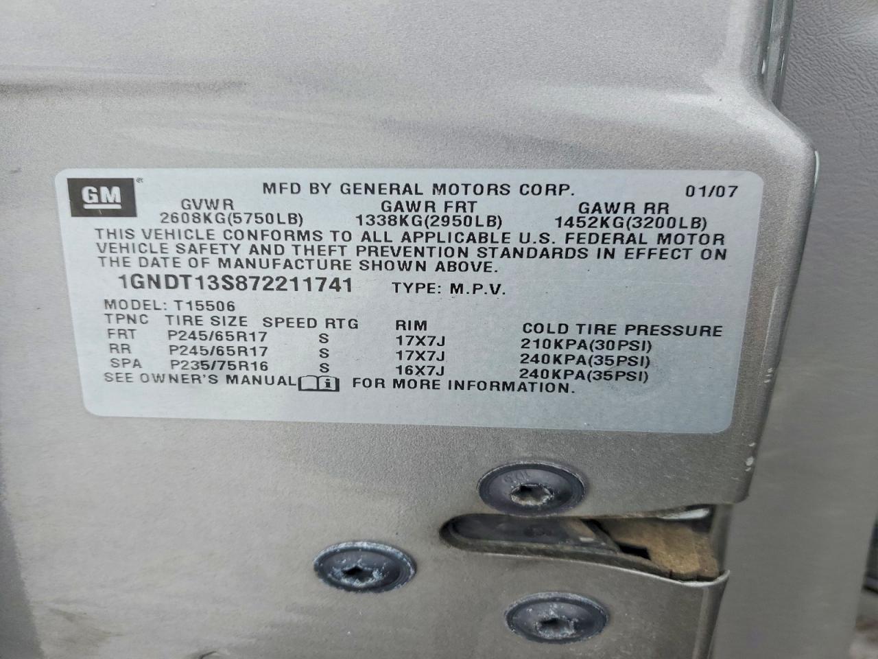 2007 CHEVROLET TRAILBLAZER LS photo 13