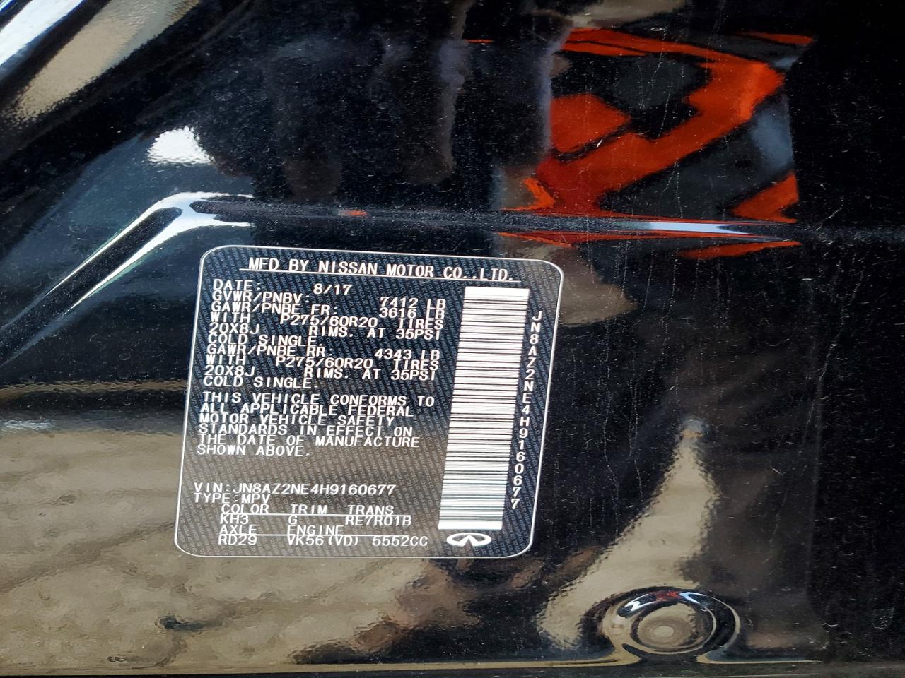 2017 INFINITI QX80 BASE photo 13