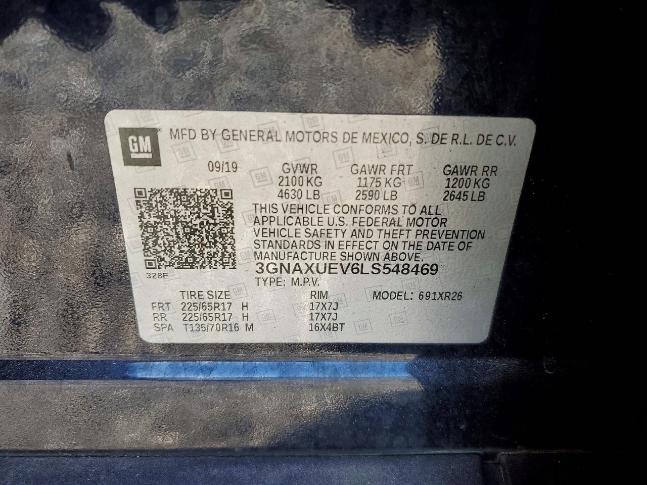 2020 CHEVROLET EQUINOX LT photo 12