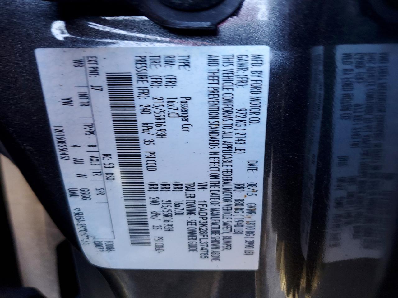 2015 FORD FOCUS SE photo 12