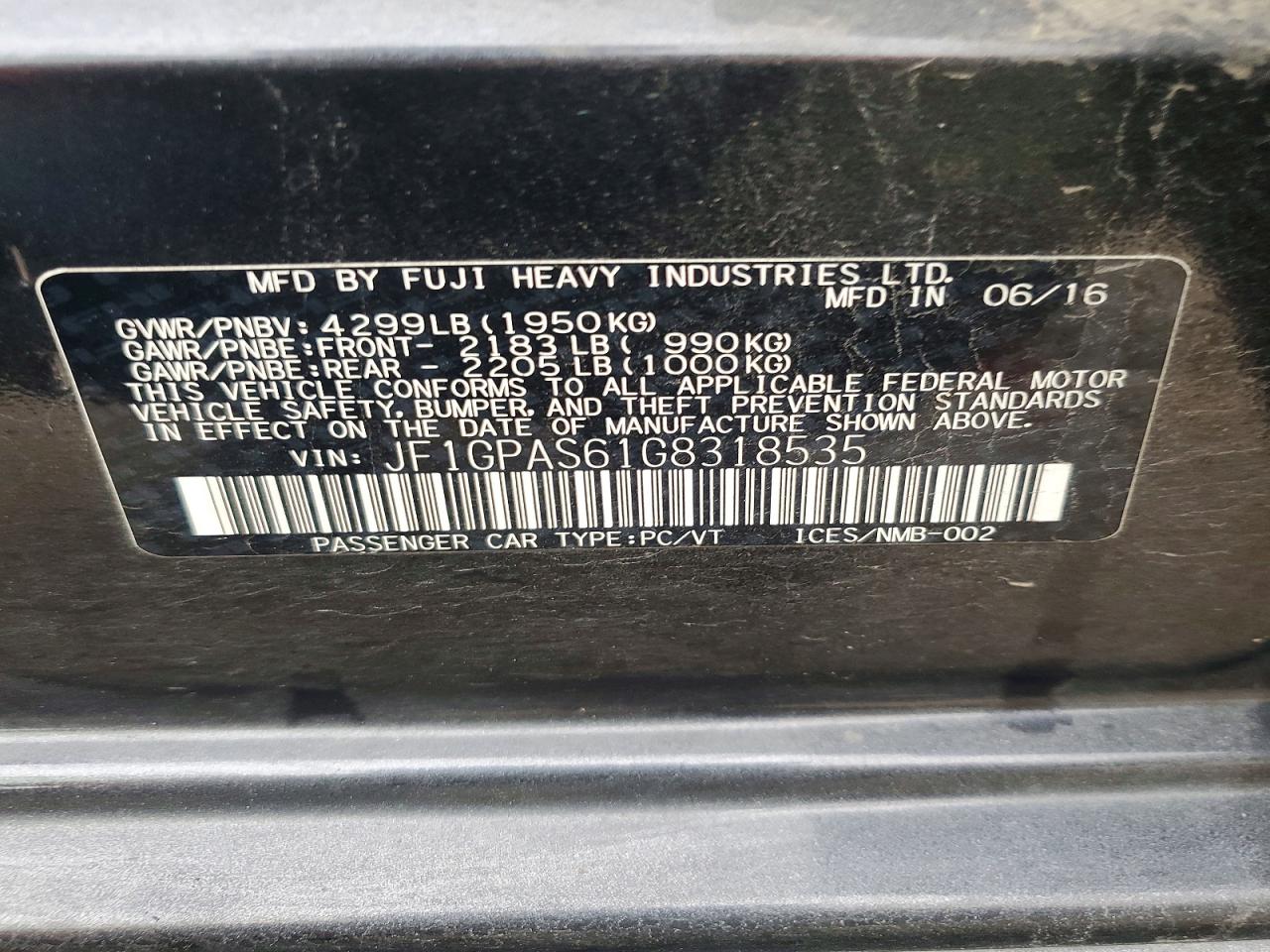 2016 SUBARU IMPREZA SPORT photo 25