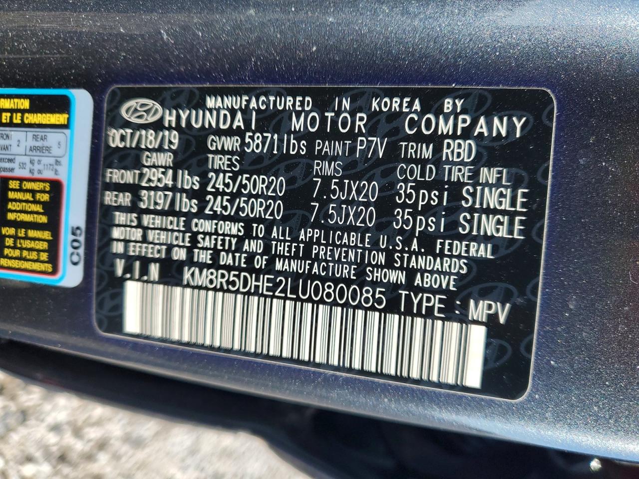 2020 HYUNDAI PALISADE LIMITED photo 40
