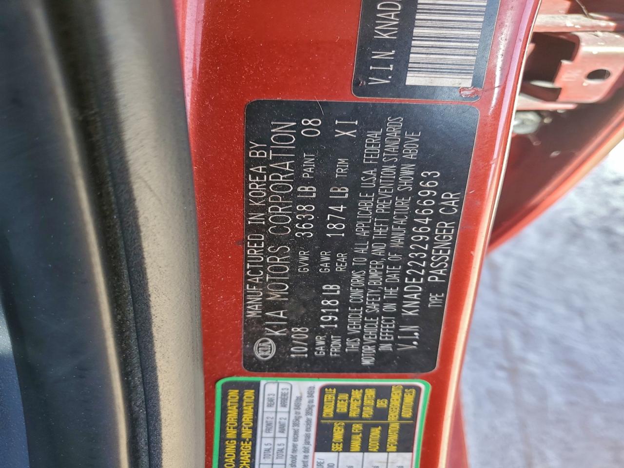 2009 KIA RIO BASE photo 12