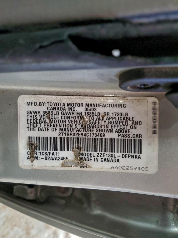 2004 TOYOTA COROLLA CE photo 12