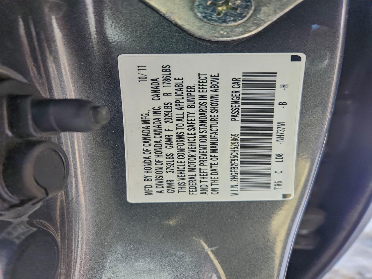 2012 HONDA CIVIC EXL photo 13