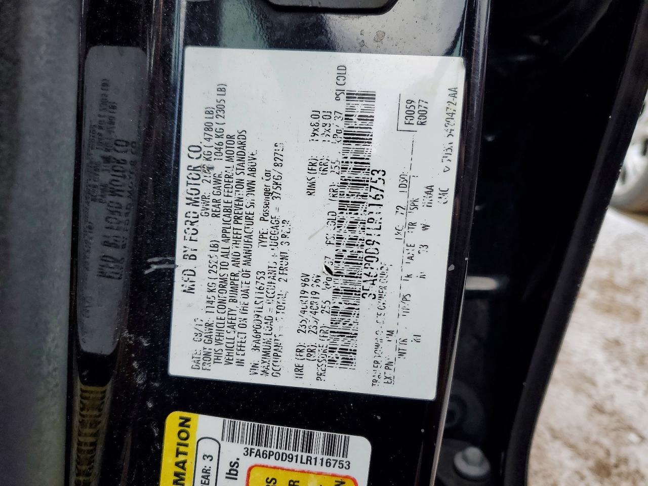 2020 FORD FUSION TITANIUM photo 23