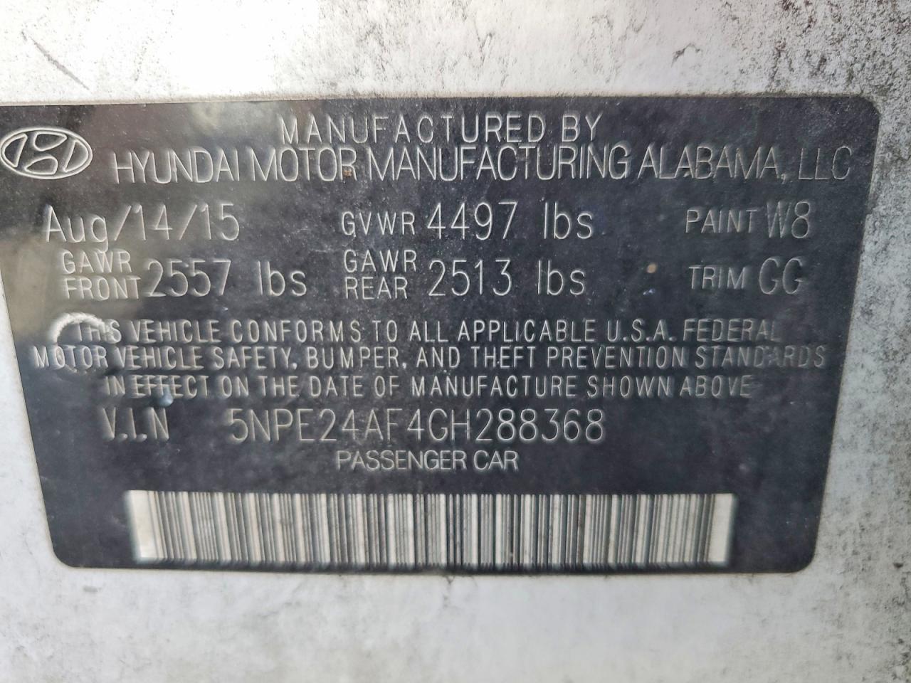 2016 HYUNDAI SONATA SE photo 12