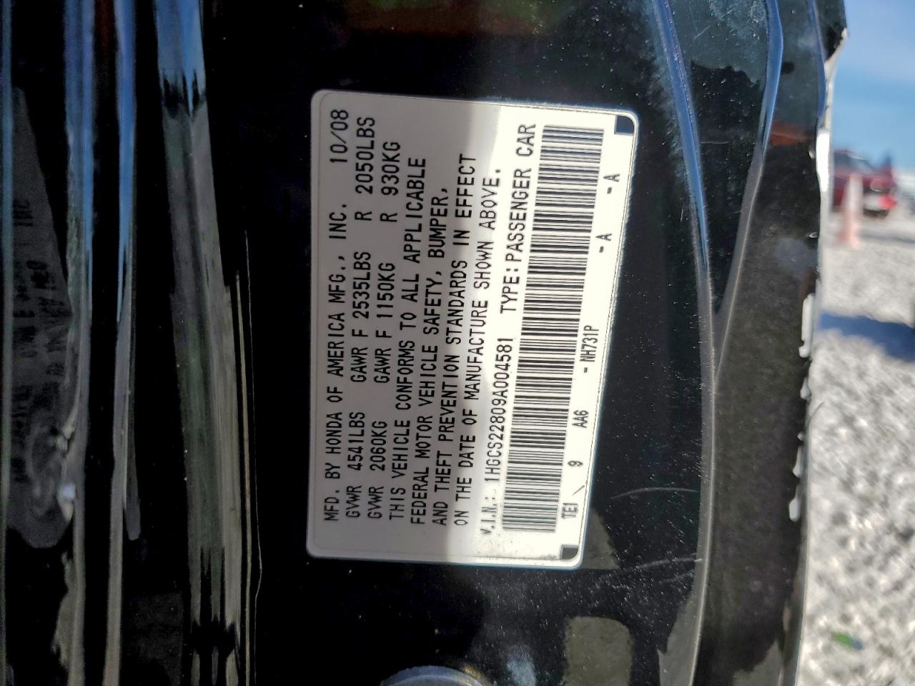 2009 HONDA ACCORD EXL photo 13