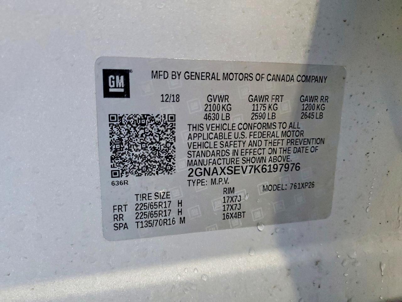 2019 CHEVROLET EQUINOX LS photo 13