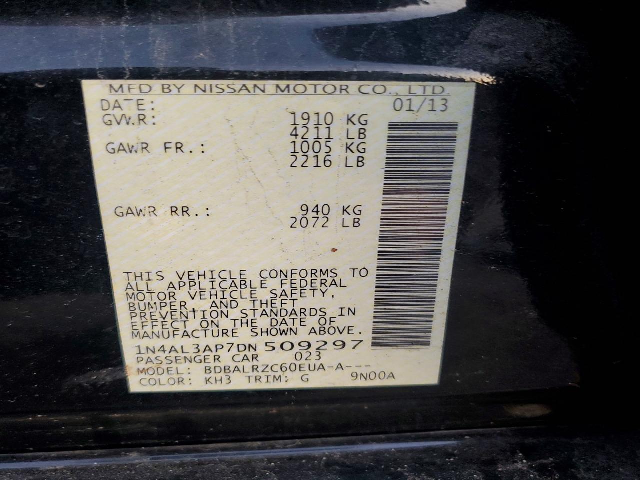 2013 NISSAN ALTIMA 2.5 photo 12