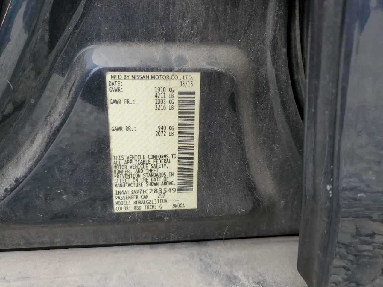 2015 NISSAN ALTIMA 2.5 photo 23