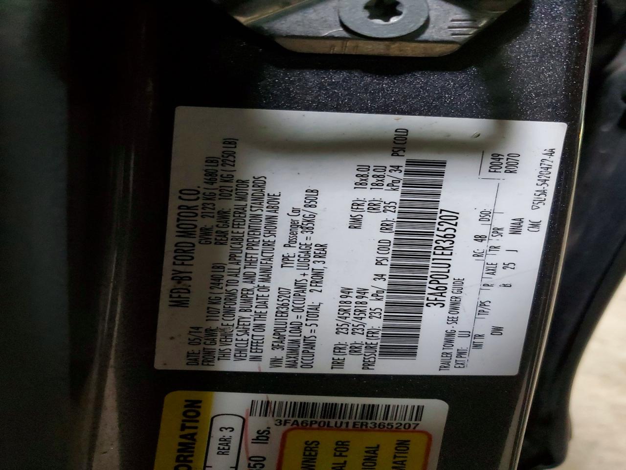 2014 FORD FUSION SE HYBRID photo 13
