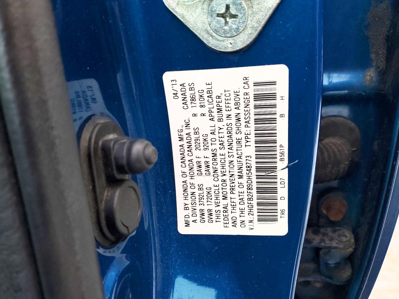 2013 HONDA CIVIC EX photo 25