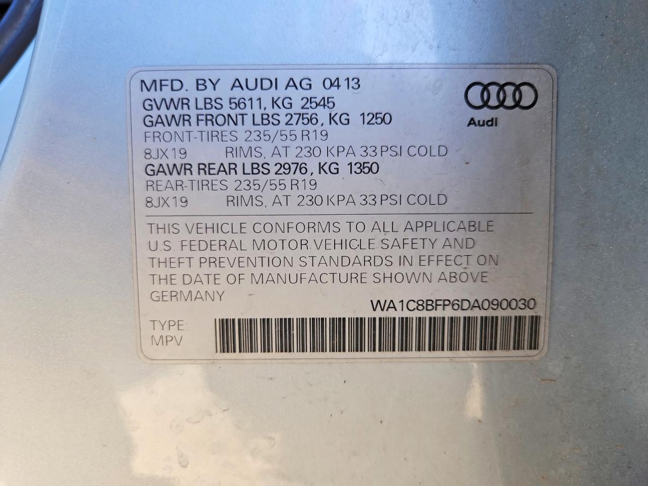 2013 AUDI Q5 PREMIUM HYBRID photo 13