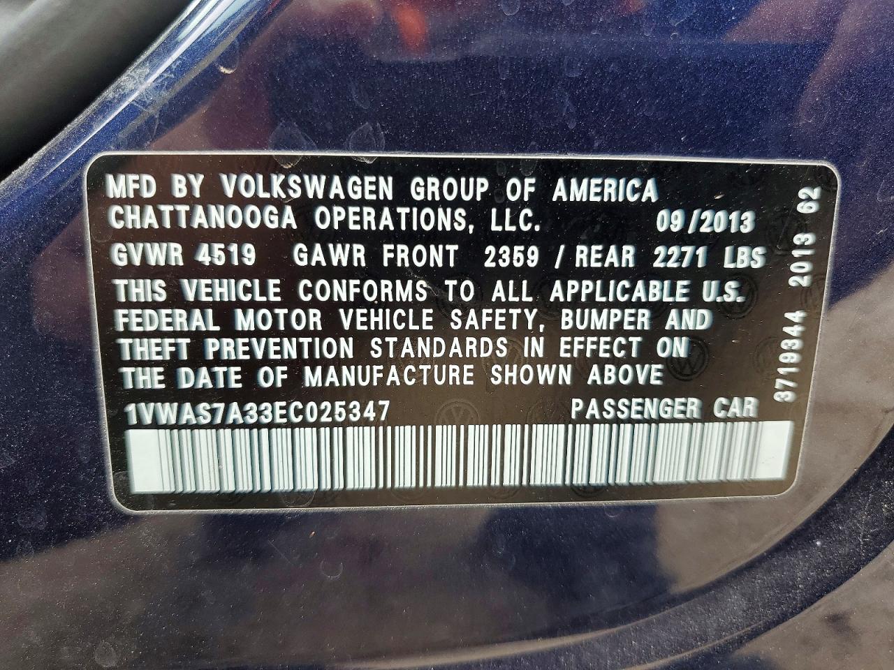 2014 VOLKSWAGEN PASSAT S photo 23