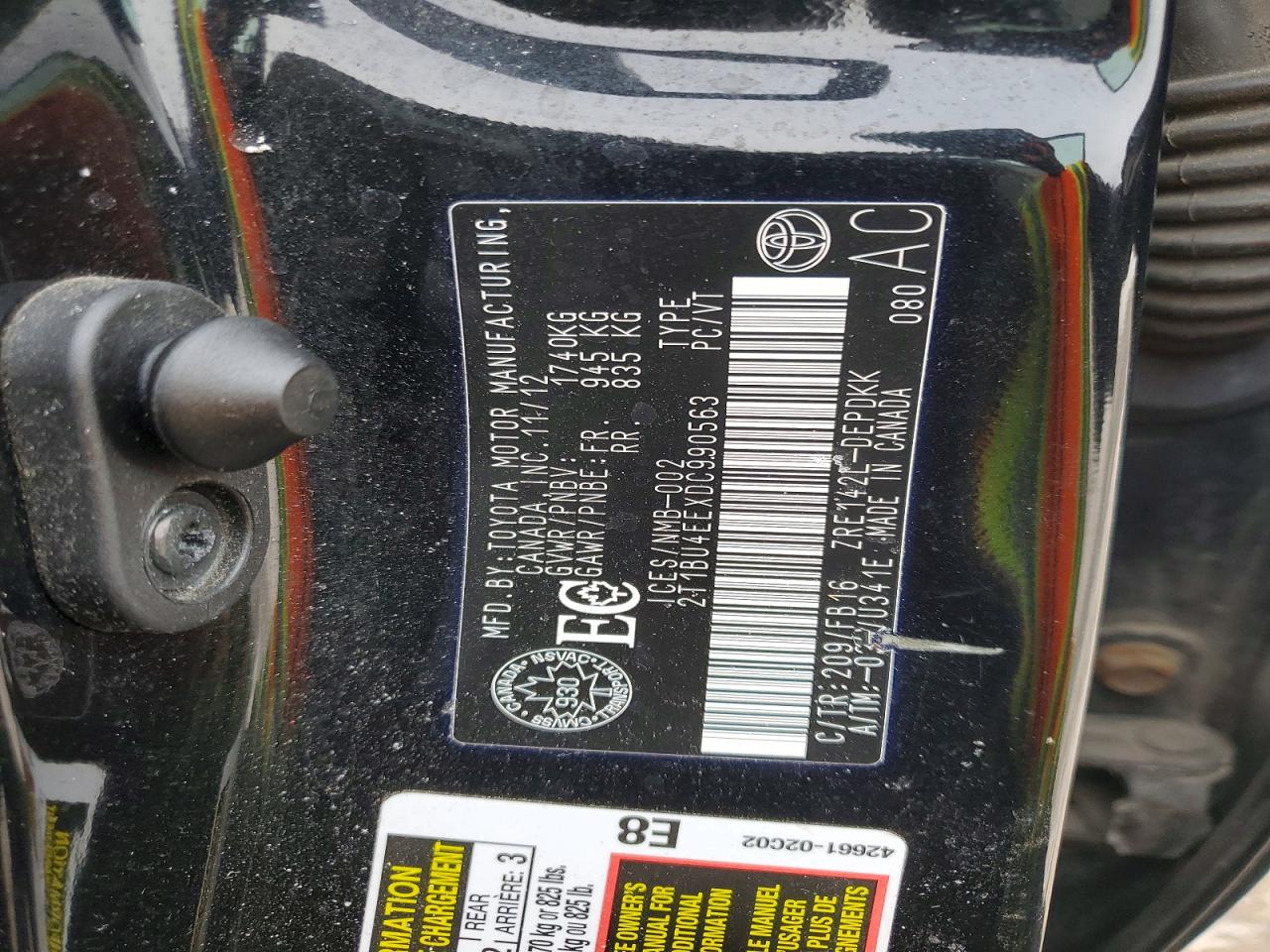 2013 TOYOTA COROLLA BASE photo 13