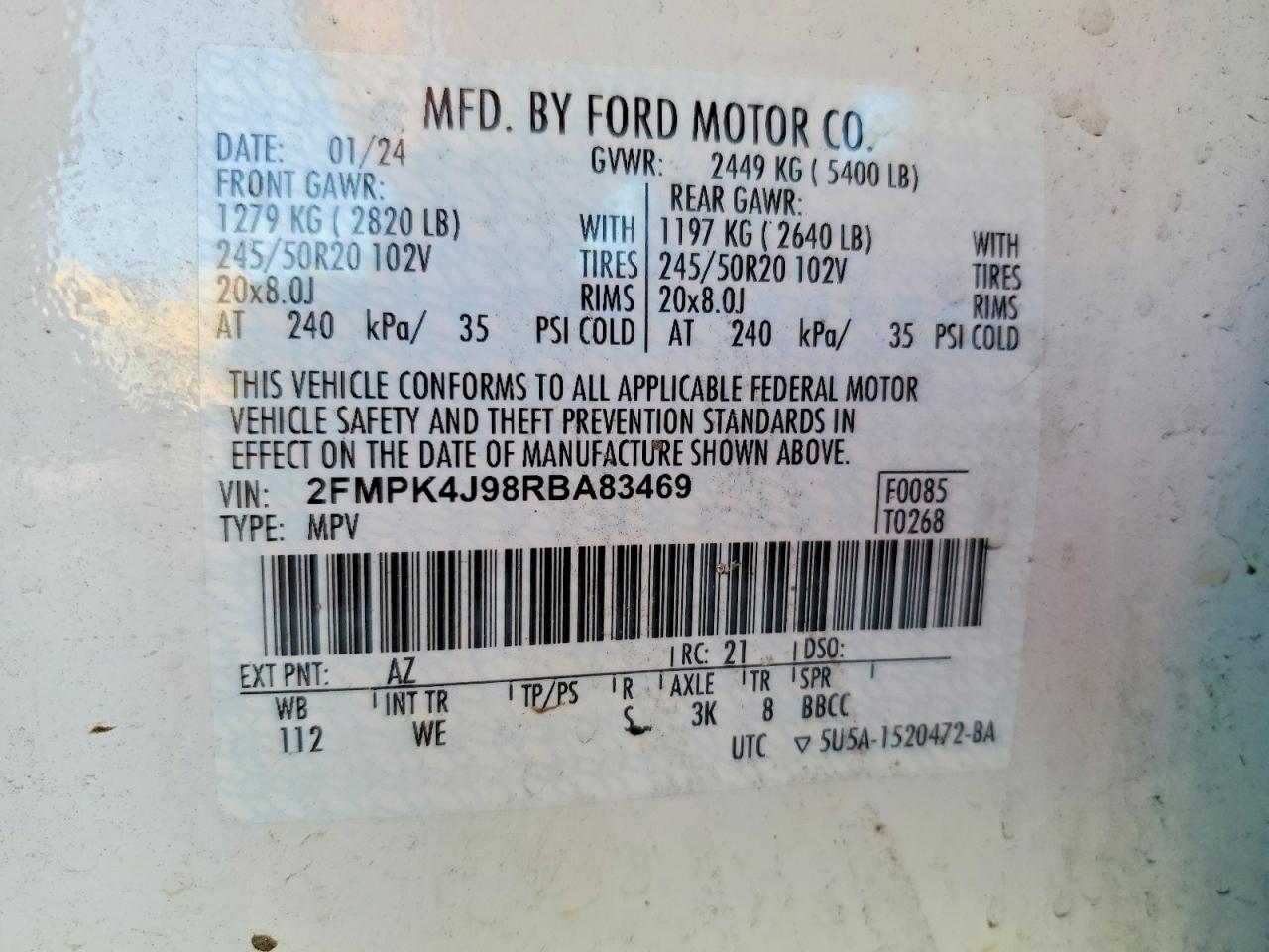 2024 FORD EDGE SEL photo 12