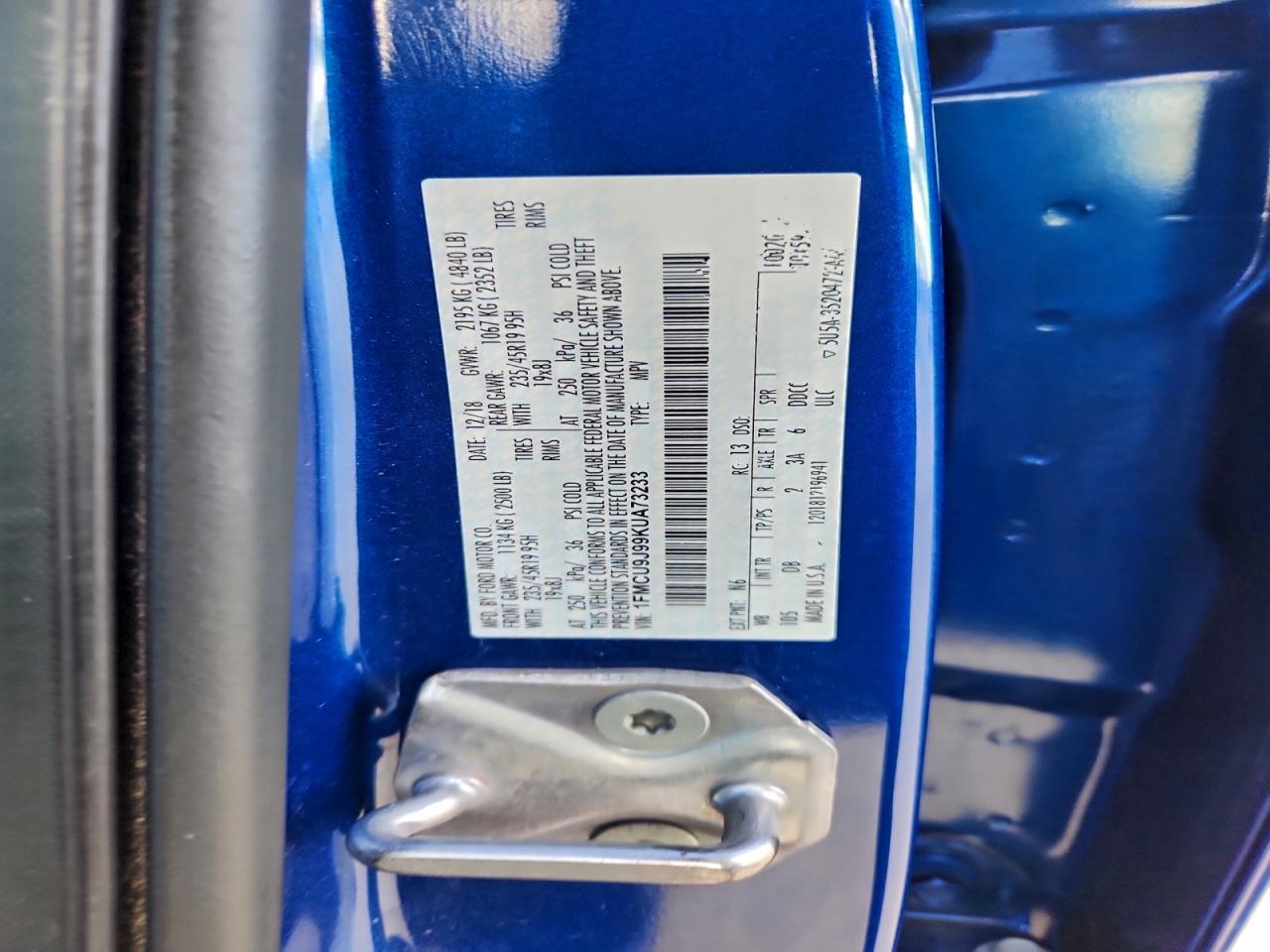 2019 FORD ESCAPE TITANIUM photo 13