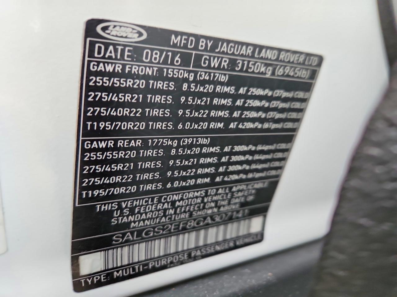 2016 LAND ROVER RANGE ROVER SUPERCHARGED photo 13