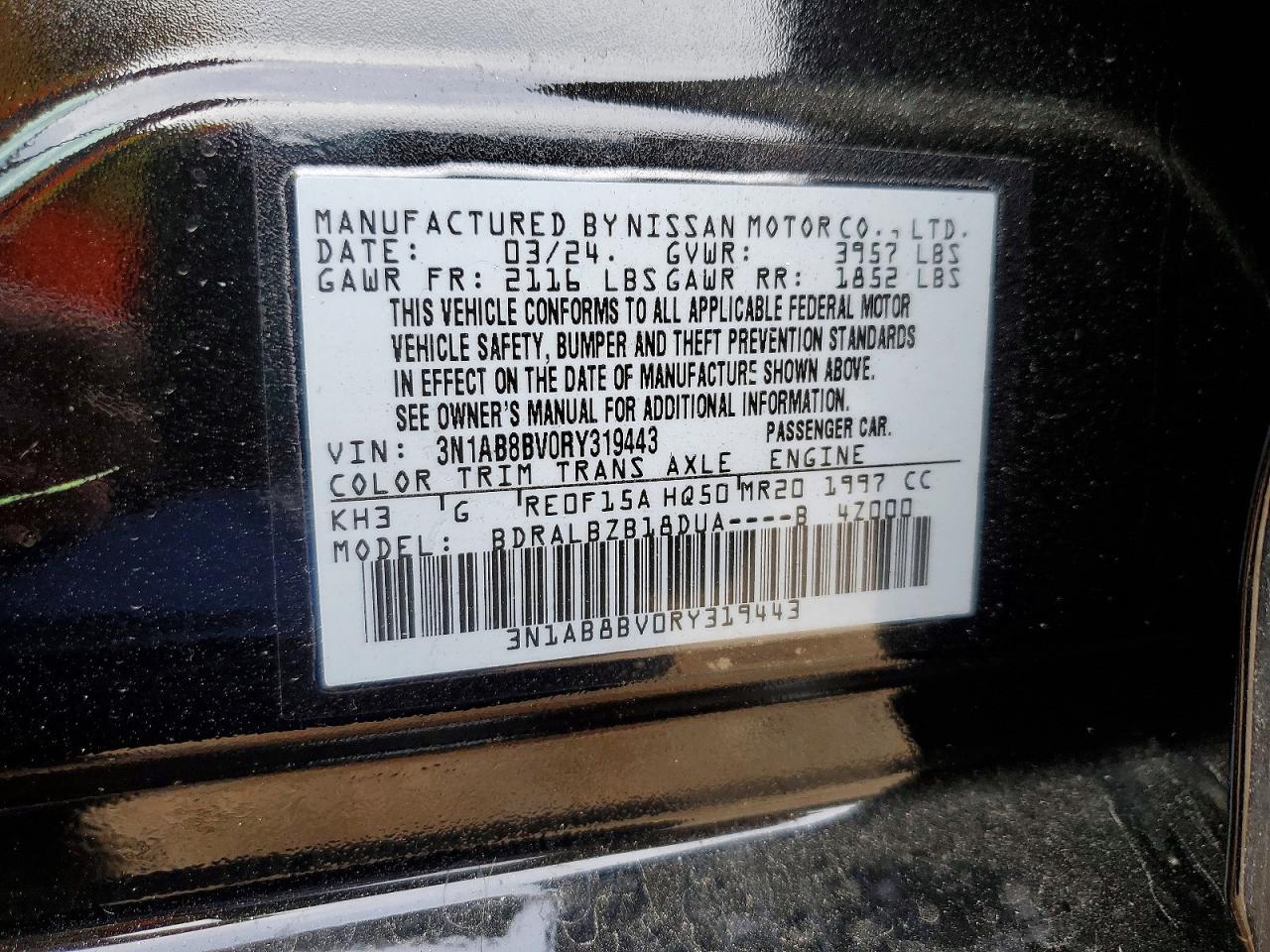 2024 NISSAN SENTRA S photo 12