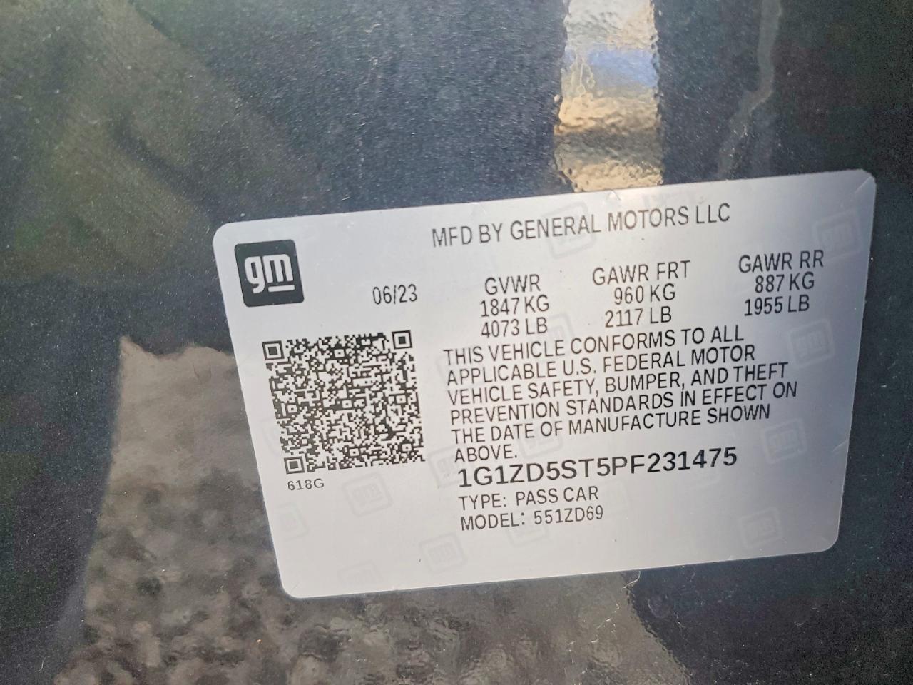 2023 CHEVROLET MALIBU LT photo 13