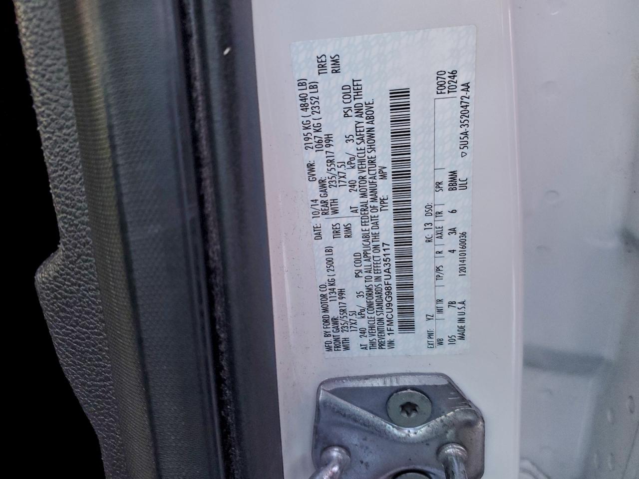 2015 FORD ESCAPE SE photo 13