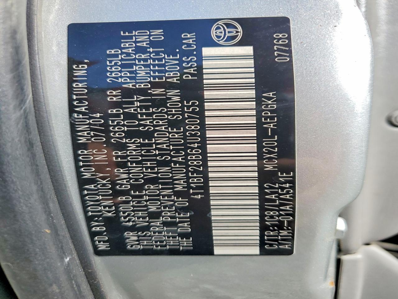 2004 TOYOTA AVALON XLS photo 12