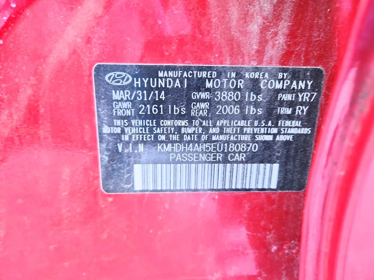 2014 HYUNDAI ELANTRA SE photo 34