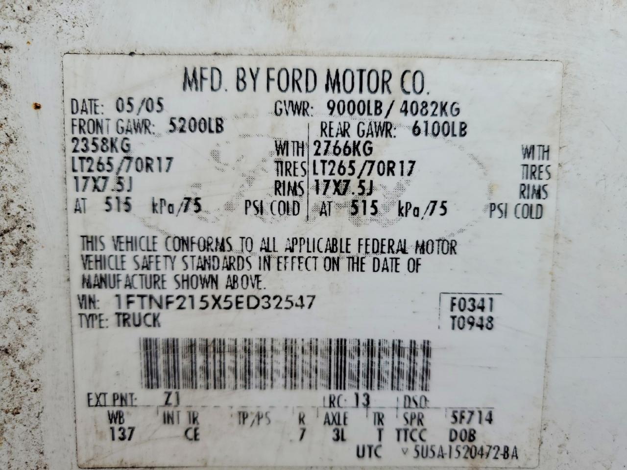 2005 FORD F250 SUPER DUTY photo 12
